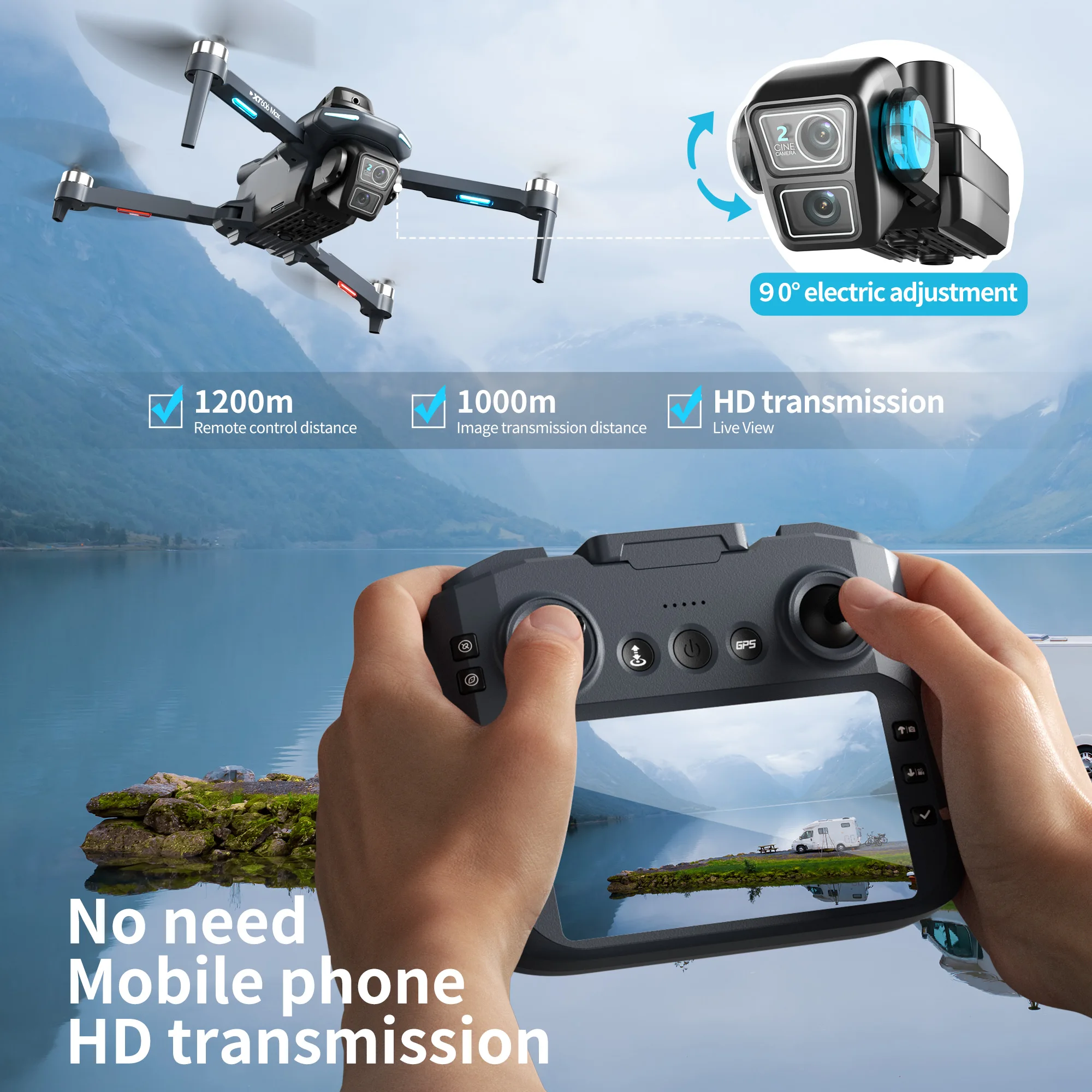Lenovo XT606 MAX GPS Drone 4k  - Drone Photogrammetry review and price